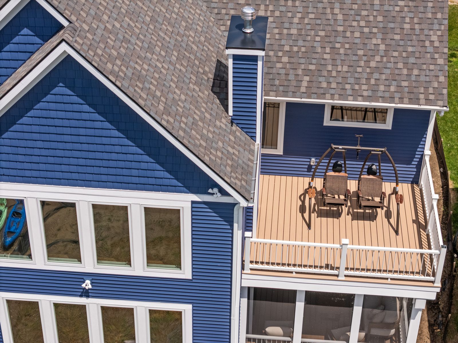 Rear exterior detail with deck