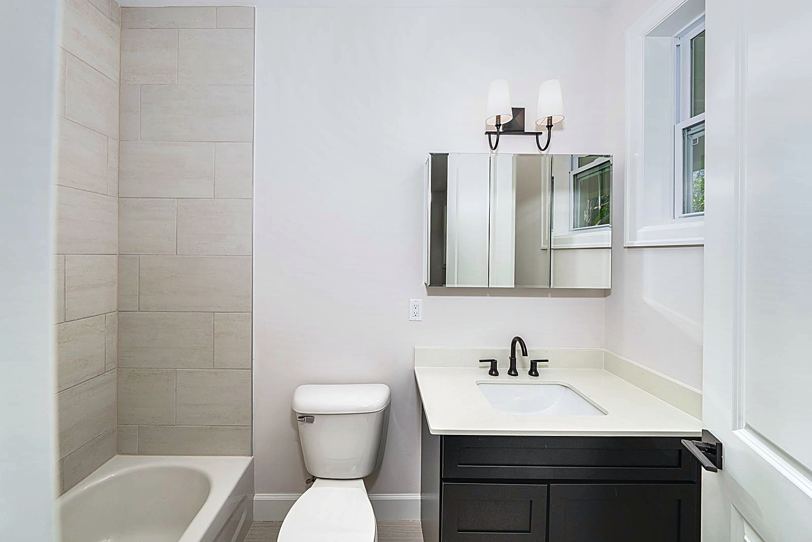 Primary bathroom with soaking tub and walk-in shower