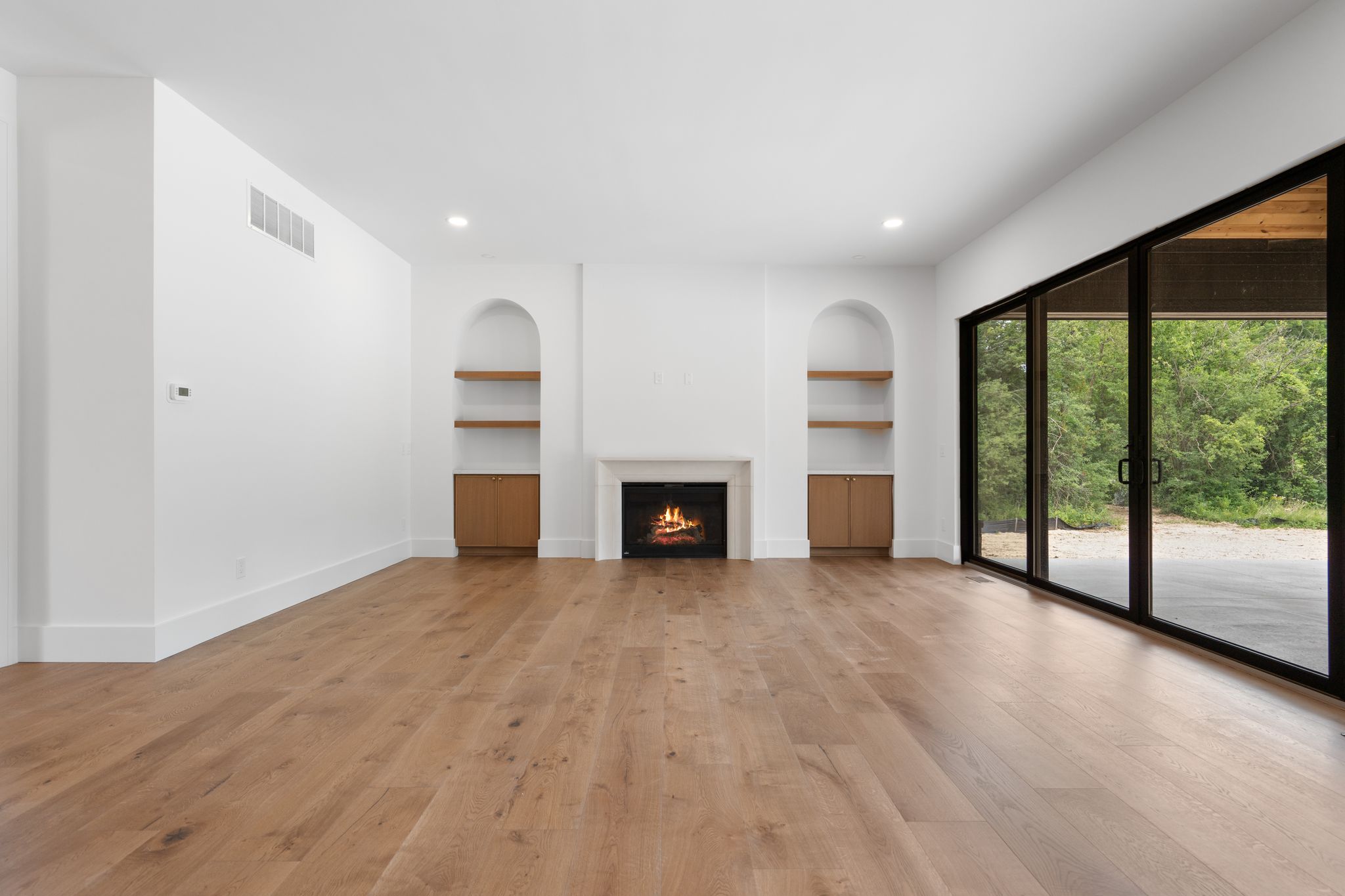 Great room with neutral, family-friendly furnishings